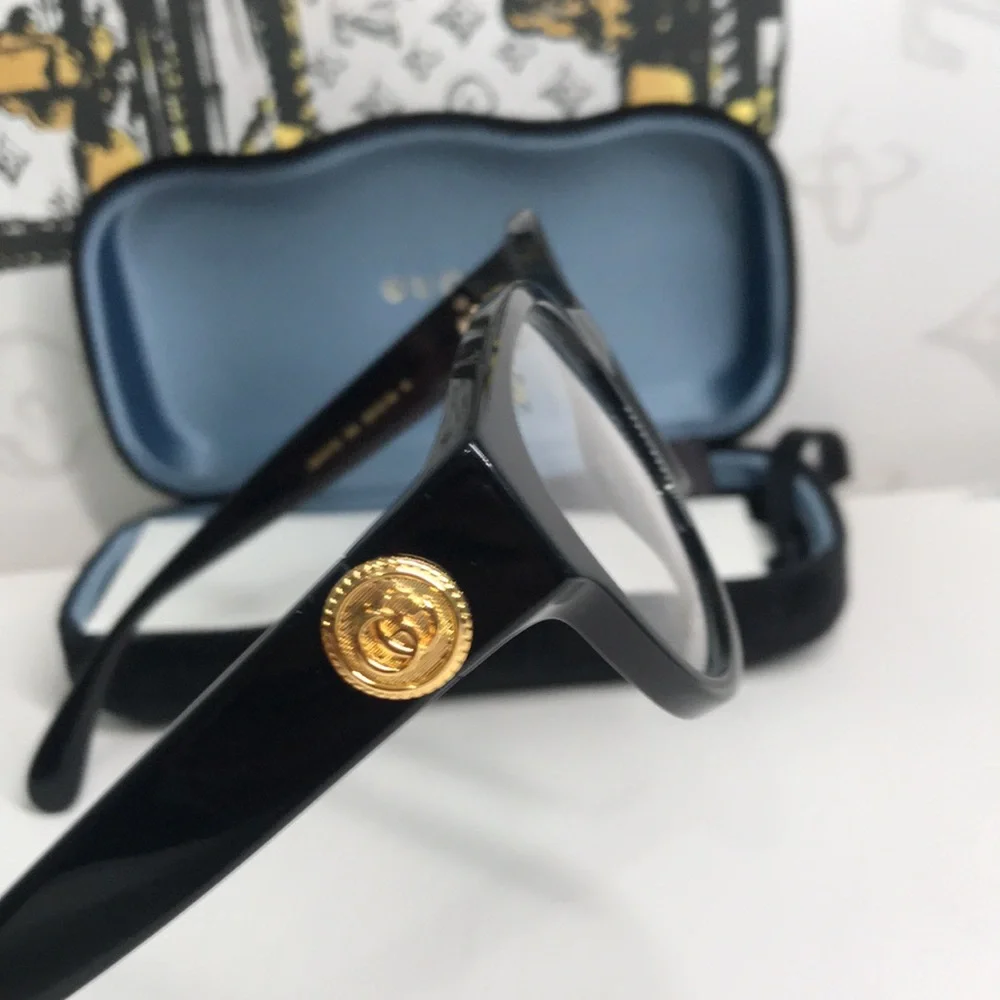 New Authentic Gucci Black Oversized Glasses GG1411O 004